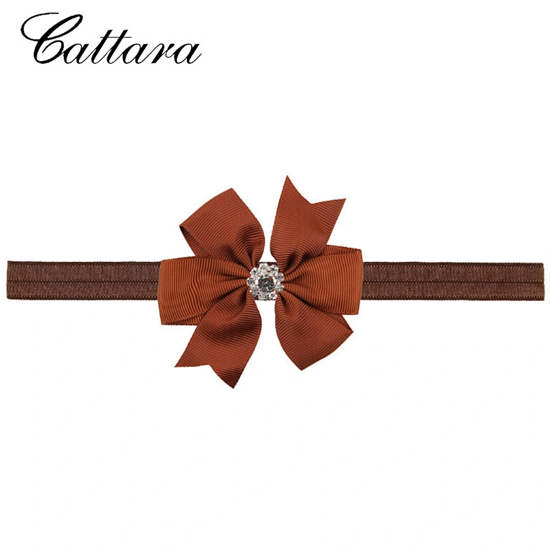 Children Swallowtail Bow Rhinestone Elastic Head Band
