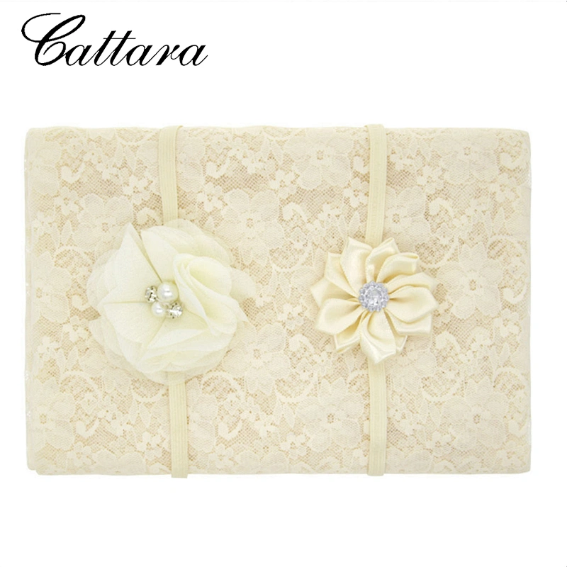 Lace Baby Quilt Head Band Three-Piece Set