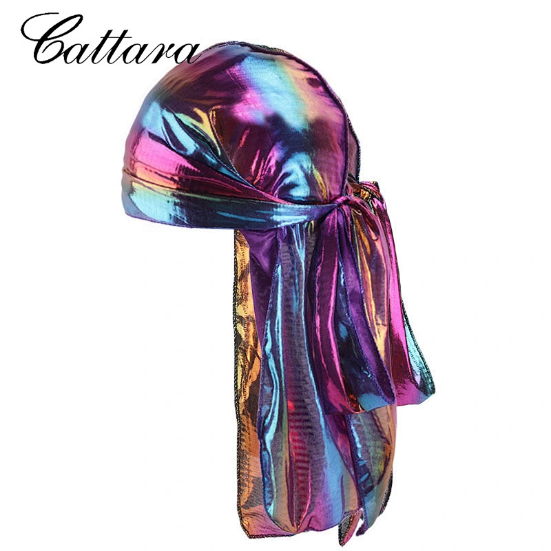 New Laser Unisex Bandana Du Rags Head Wrap Men Spandex Laser King's Durag Bulk Rags Cheap DuRags For Unisex