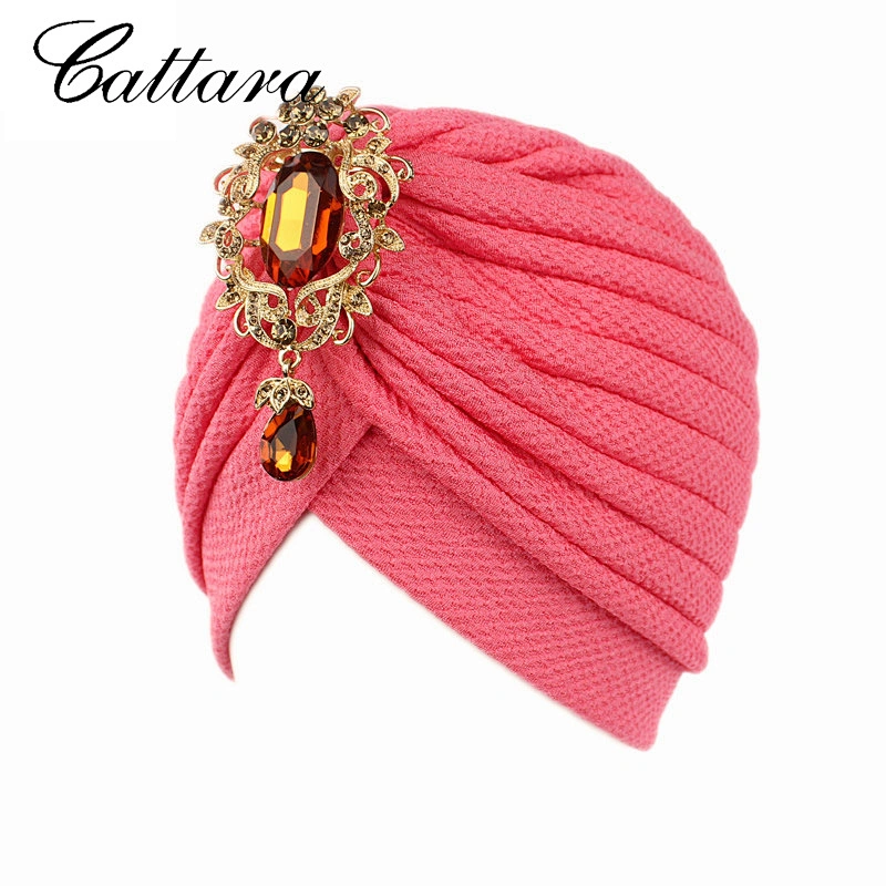 Ladies' Popular Turban Hat,Thread Thickened Indian Hat,Alloy Pendant Accessory Hat