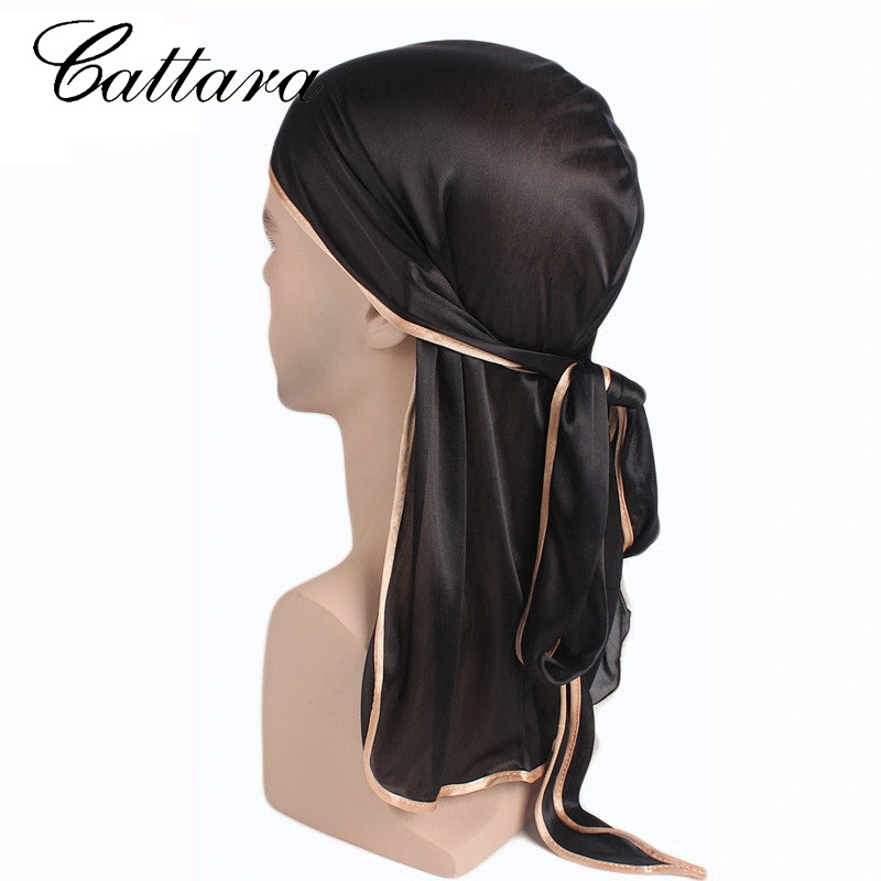 New Style Long Tail Braid Pirate Hat,Silky Durag,Elastic Toe Cap,Chemotherapy Hat