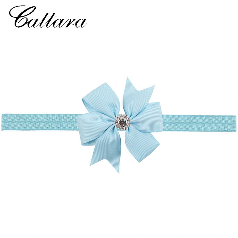 Children Swallowtail Bow Rhinestone Elastic Head Band