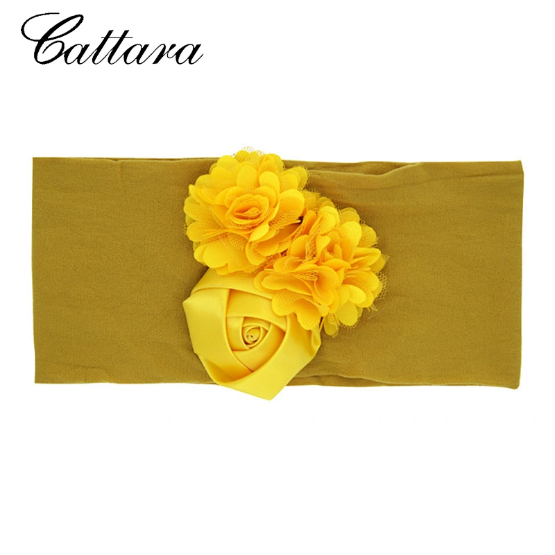 Cute Baby Nylon Rose Elastic Head Band