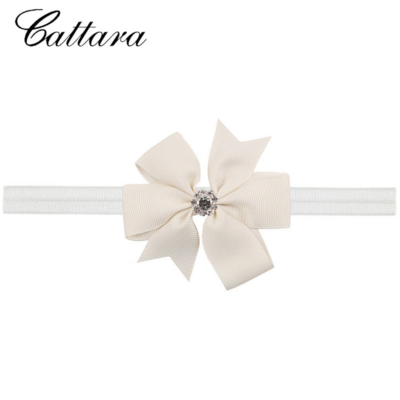 Children Swallowtail Bow Rhinestone Elastic Head Band