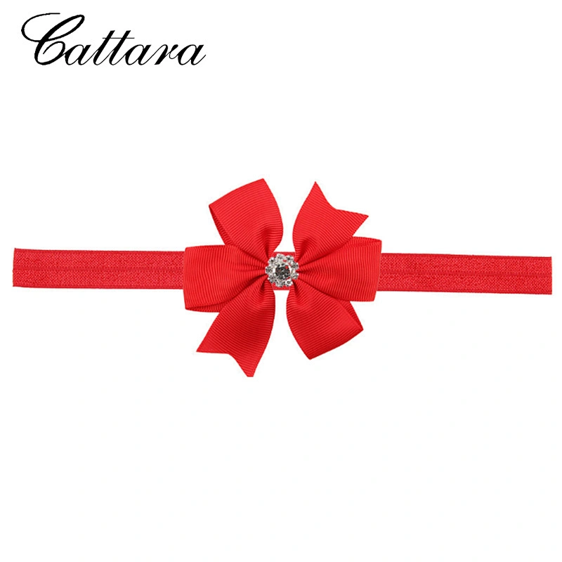 Children Swallowtail Bow Rhinestone Elastic Head Band