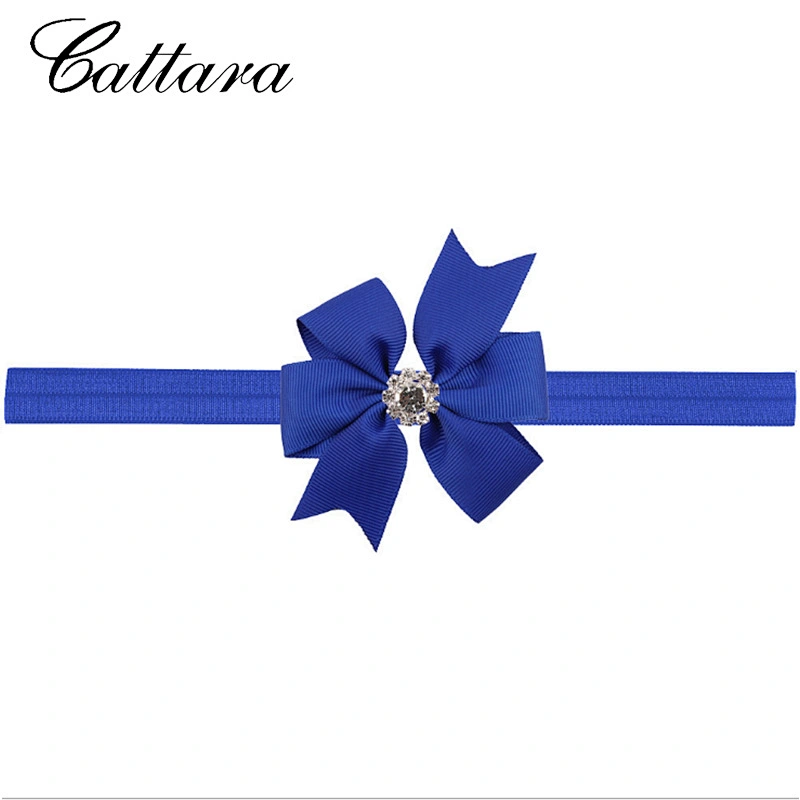 Children Swallowtail Bow Rhinestone Elastic Head Band