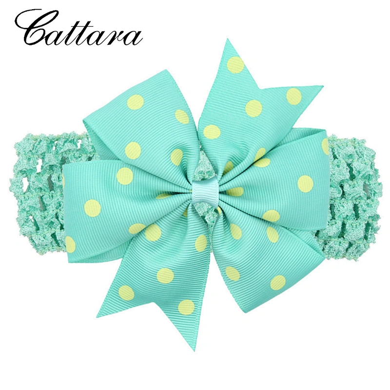 Children Polka Dot Swallowtail Bow Wide Head Band