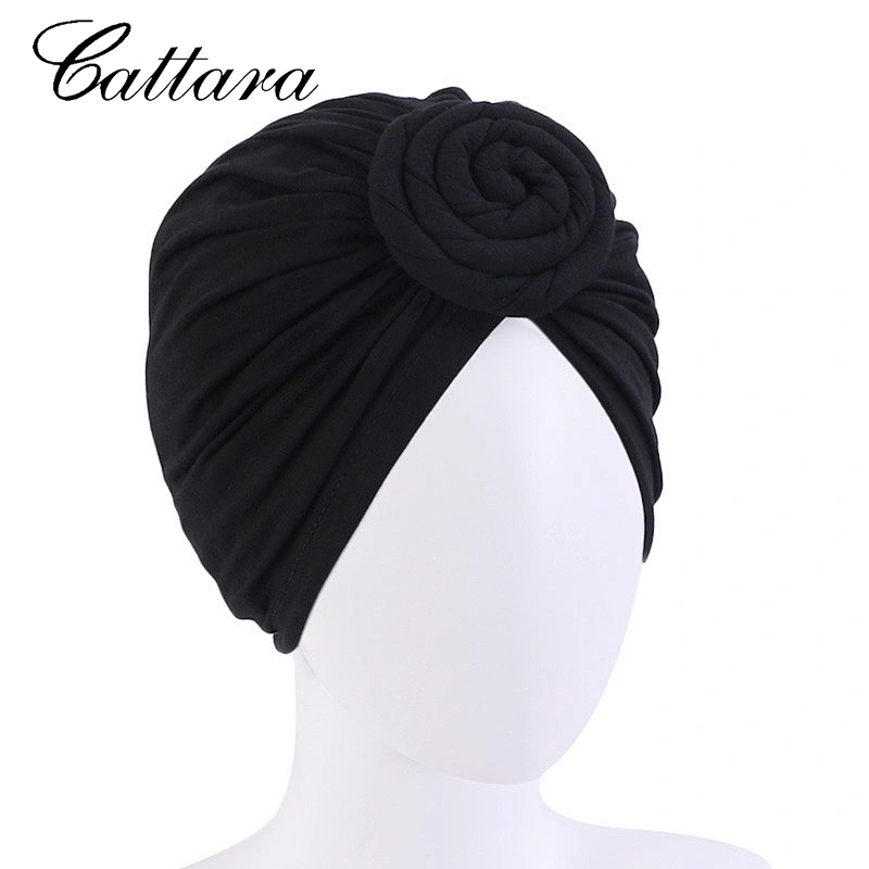 New Style Bamboo Fiber Disc Flower Headscarf Hat Knotted Chemotherapy Hat