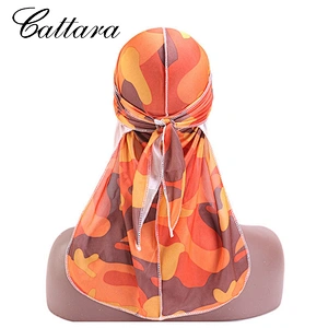 The New Imitation Silk Camouflage Pattern Streamer Pirate Hat Bandage Turban Hat Chemotherapy Hat