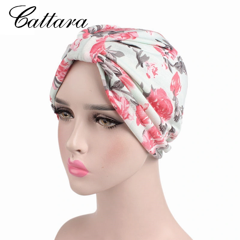 New Design Fashion Women Night Sleep Hair Care Cap Women Printing Flower Bandanas Headcover Hijab Silky Turban Bonnet