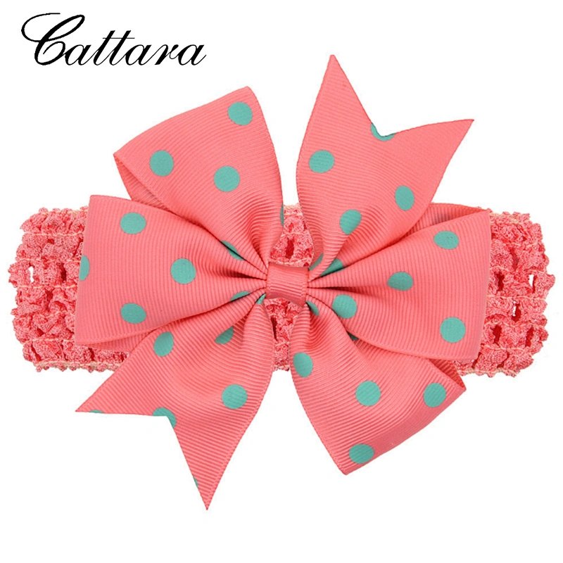 Children Polka Dot Swallowtail Bow Wide Head Band