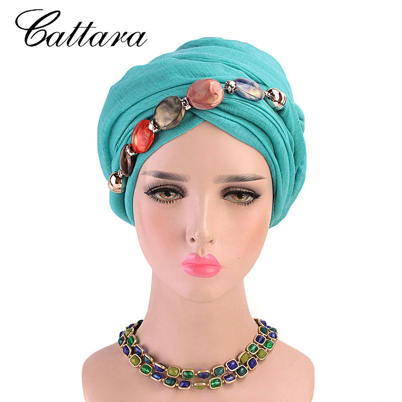 Agate Diamond Jewelry Necklace Scarf Bali Yarn Head Wrap Scarf Hat Muslim Jewelry Scarf
