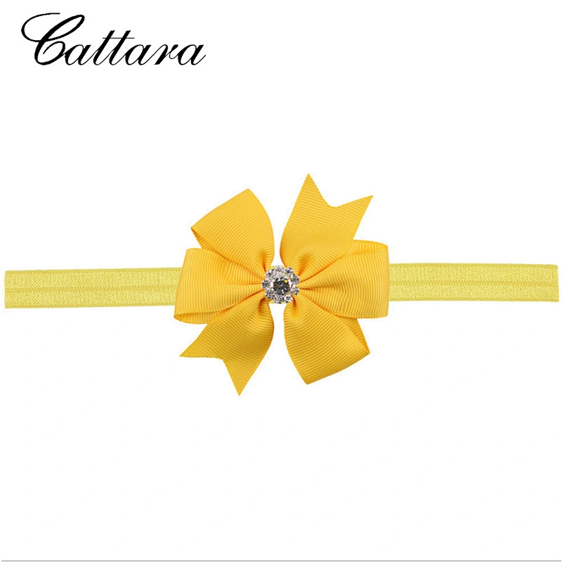 Children Swallowtail Bow Rhinestone Elastic Head Band