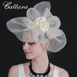 Flower Net Yarn Bridal Party Headdress Top Hat