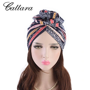 Foreign Trade Europe And The United States Popular New Style Cotton Pan Flower Turban Hat Bohemia Style Ethnic Hat Chemotherapy Hat
