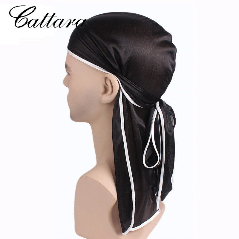 New Style Long Tail Braid Pirate Hat,Silky Durag,Elastic Toe Cap,Chemotherapy Hat