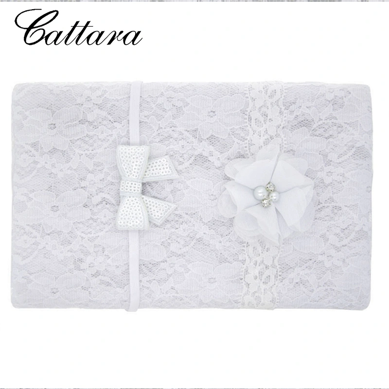 Lace Baby Quilt Head Band Three-Piece Set