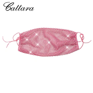 European and American New Mesh Washable Mask With Diamonds
