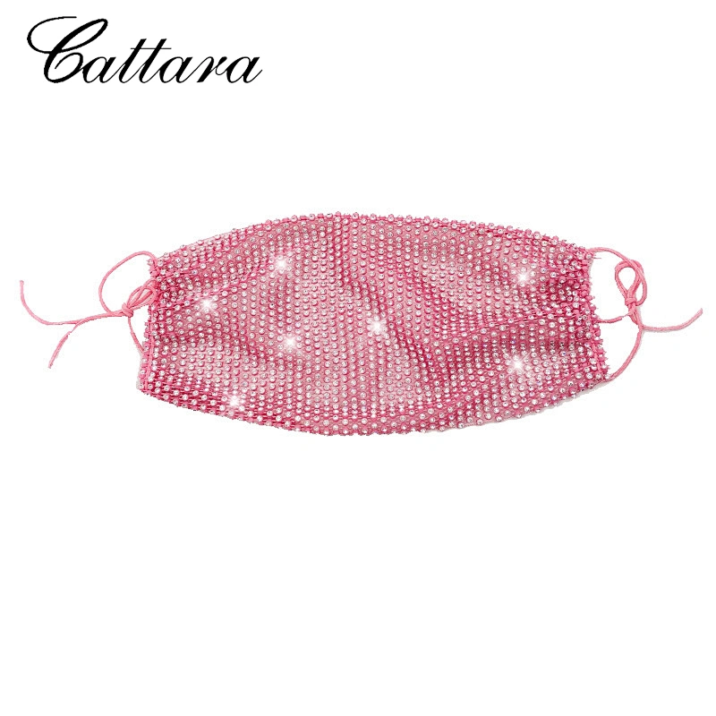 European and American New Mesh Washable Mask With Diamonds