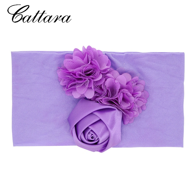 Cute Baby Nylon Rose Elastic Head Band