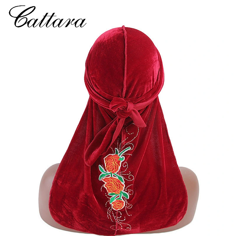 New Style Rose Rhinestone Flannel Long Tail Pirate Hat Strappy Cloak Hat