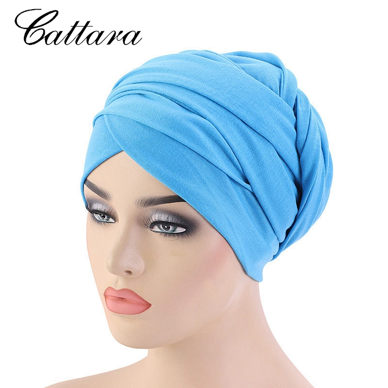 Women Muslim Long Tail Scarf Head Wrap Hat Turban Hijab HairCap Beanie Bandanas