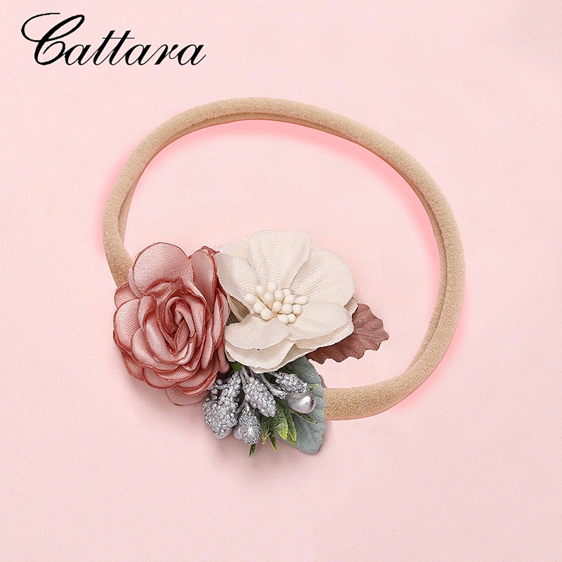 Super Soft Seamless Hair Band Hand Stitching Flowers Children'S Headdress