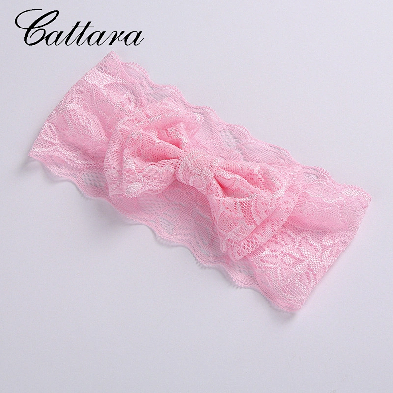 Double Lace Bowknot Baby Headband Girls Simple Fashion Turban