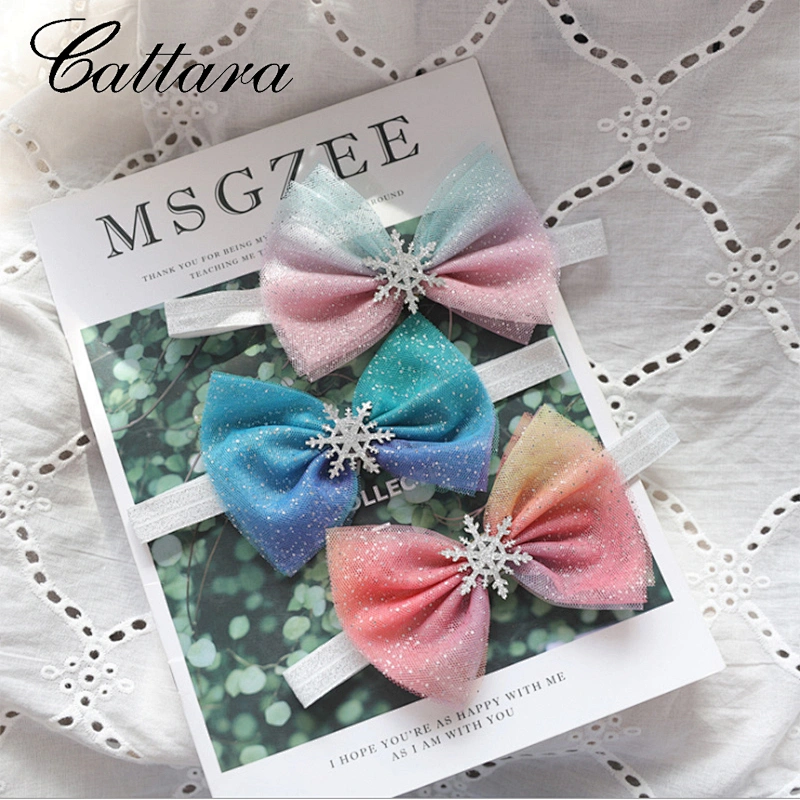 Girls Baby Infant Gauze Bow Hairband