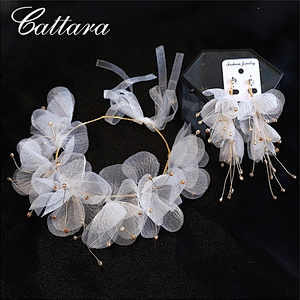 Alloy Lace-up Silk Flower Beading Headpieces