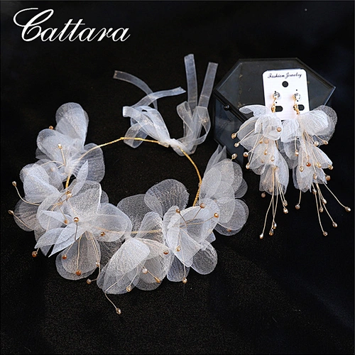 Alloy Lace-up Silk Flower Beading Headpieces