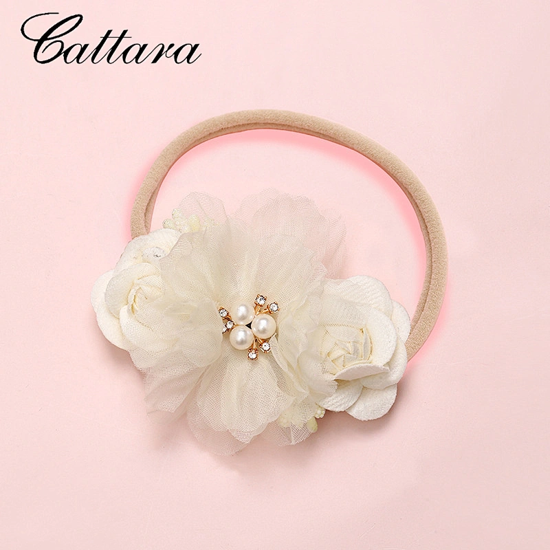 Super Soft Seamless Hair Band Hand Stitching Flowers Children'S Headdress