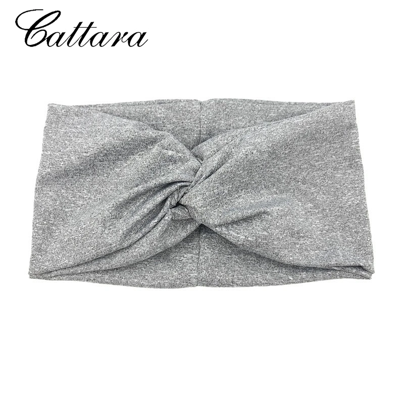 Women'S New Elastic Cross Milk Silk Solid Color Wide Headband