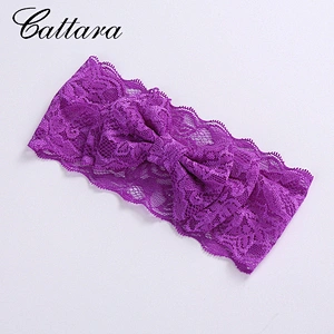 Double Lace Bowknot Baby Headband Girls Simple Fashion Turban