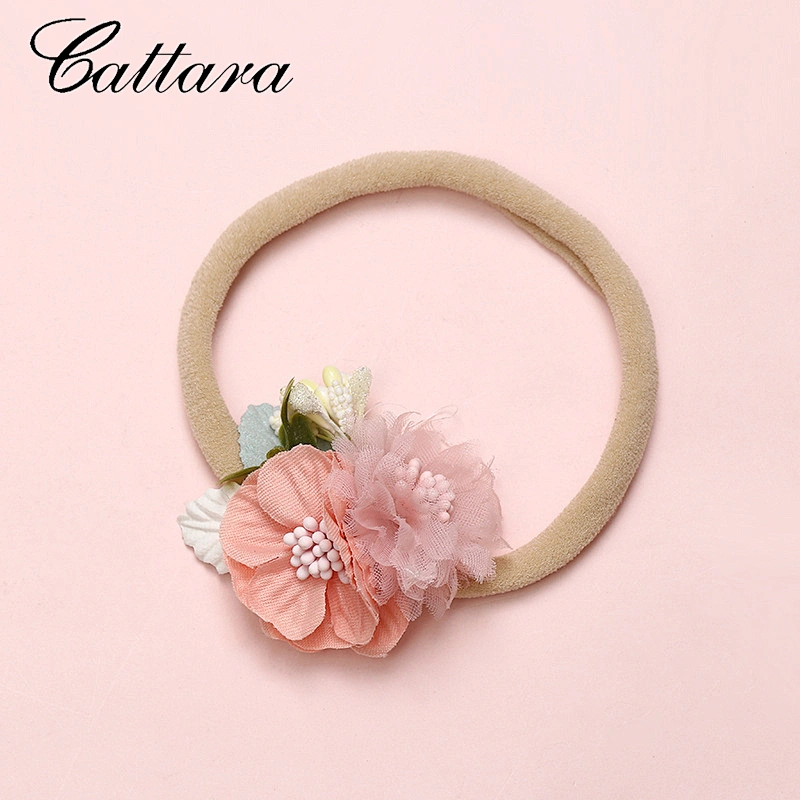 Super Soft Seamless Hair Band Hand Stitching Flowers Children'S Headdress