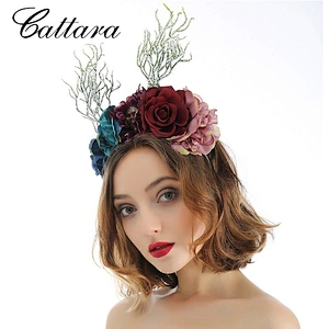 Creative Halloween Skull Color Rose Fabric Flower Headband