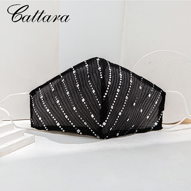 2-Layer Thin Sequined Cotton Washable Ear Mask