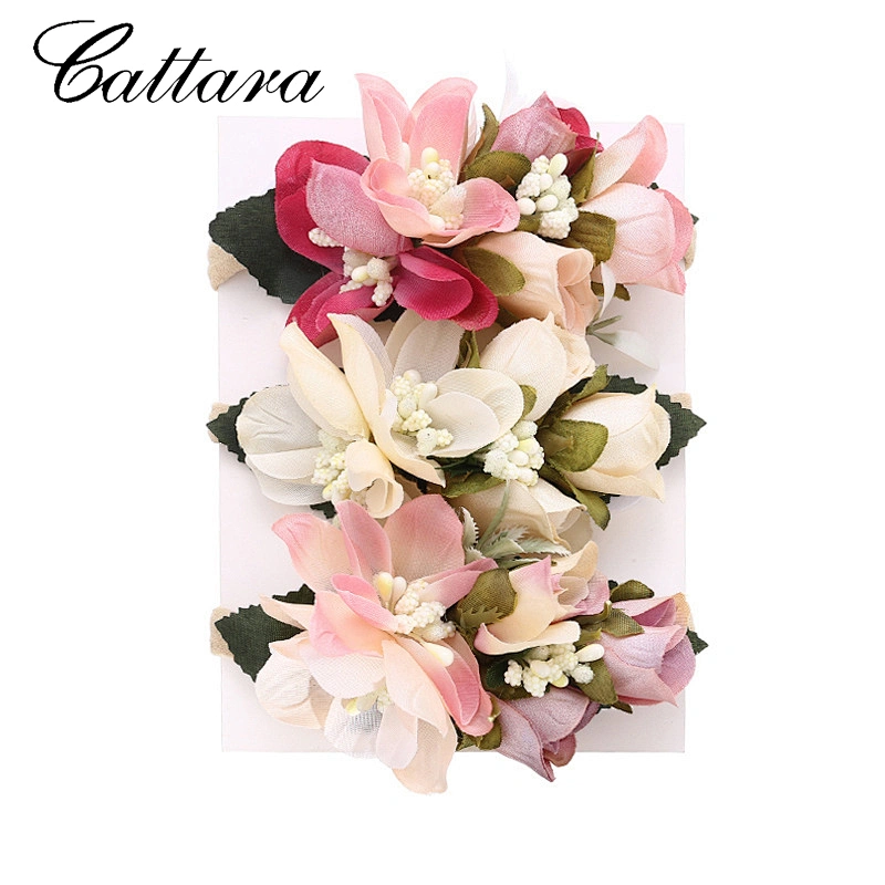 Diy Bohemian Style Girl Head Flower, Baby Simulation Flower Hair Tie