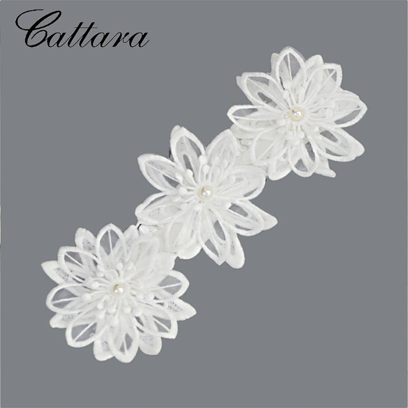Children'S White Lace Flower Headband