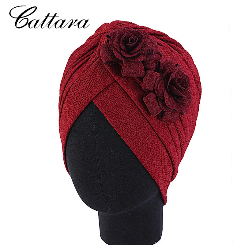 Two Flower Thread Headscarf Hat Ethnic Style Fashion Hat