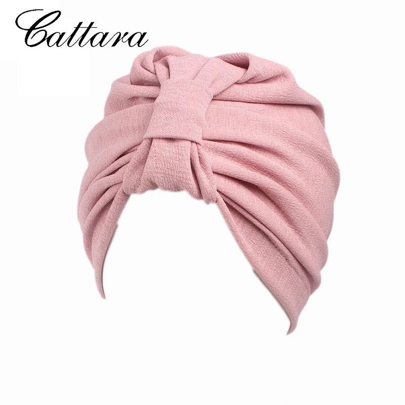 Thick Stretch Cotton Bow Turban Hat