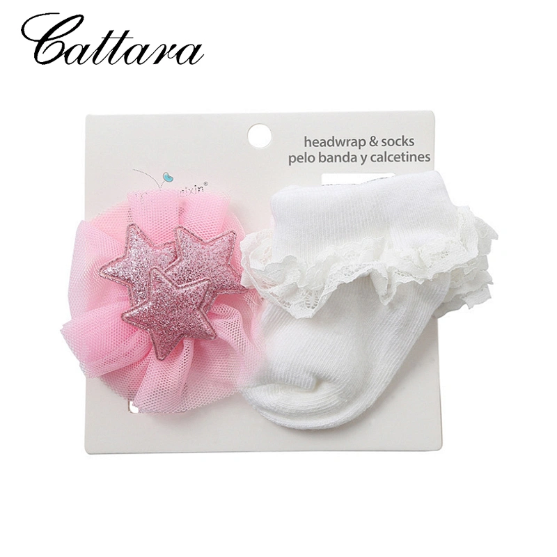 Cute Princess Lace Baby Socks Headband Set