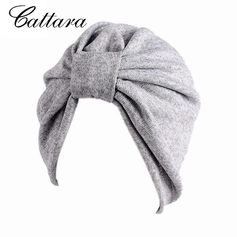 Two-Tone Cotton Turban Hat