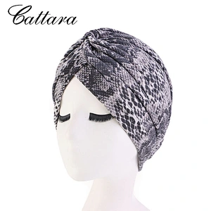 Cotton Pleated Print Turban Hat