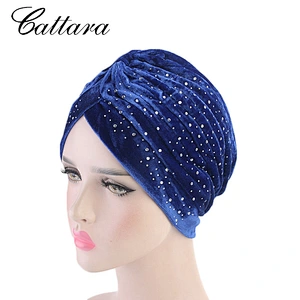 New Gold Velvet Hot Drill Headband Hat
