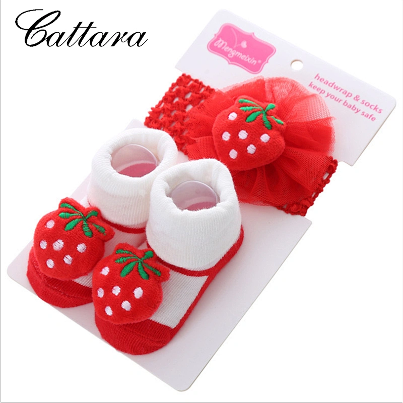 Baby Bow Mesh Socks Hair Band Set
