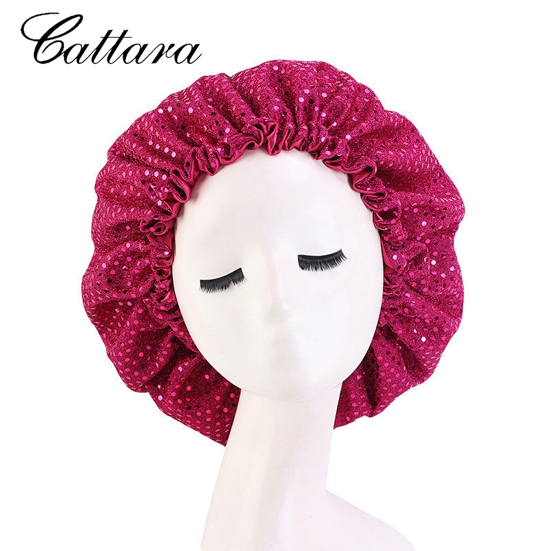 European And American Popular Sequined Satin Lining Round Hat