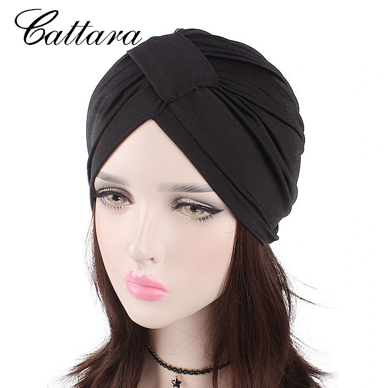 Ladies Square Stretch Cotton Turban Hat