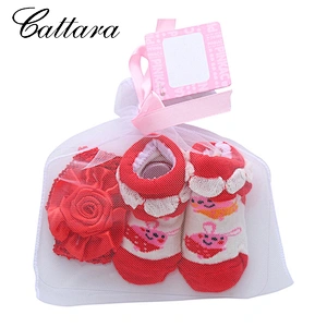 Baby Bow Polka Dot Socks Hair Band Set