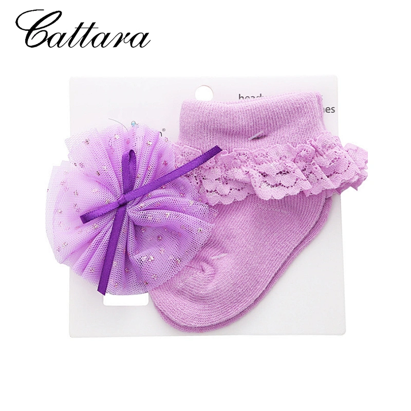 Cute Princess Lace Baby Socks Headband Set
